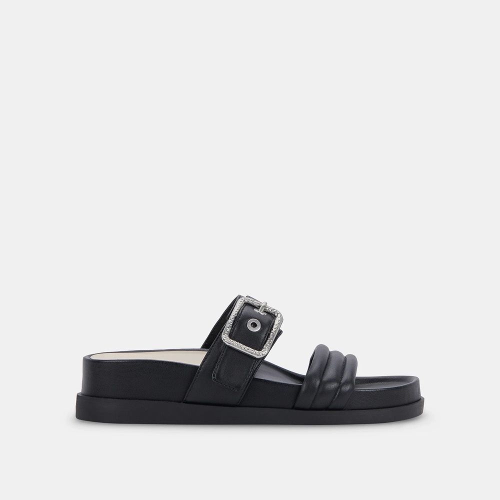 ✨5 for $15✨ Dolce Vita Shaila Black Buckle Slide Sandals